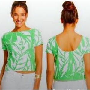 Lilly Pulitzer x Target Green and White  crop Top size XS